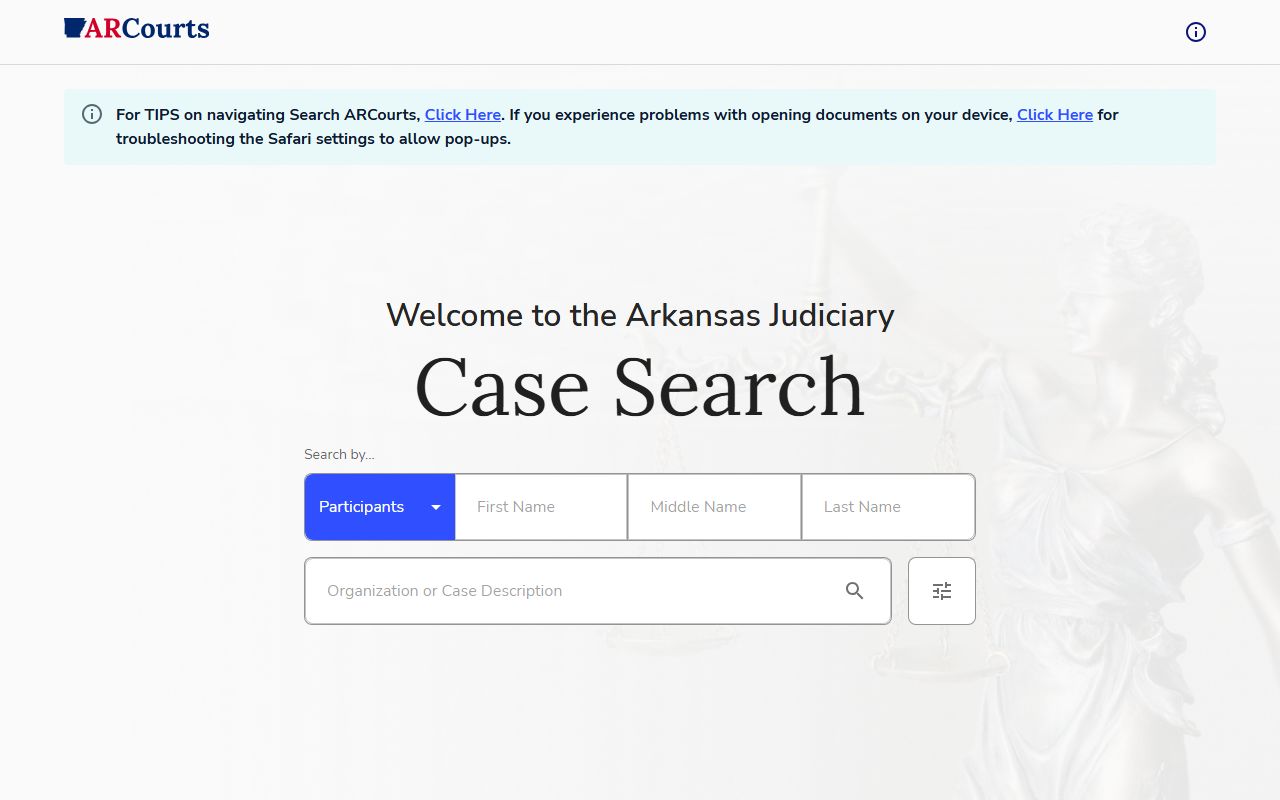 Arkansas Case Search portal for Craighead County court records after arrest